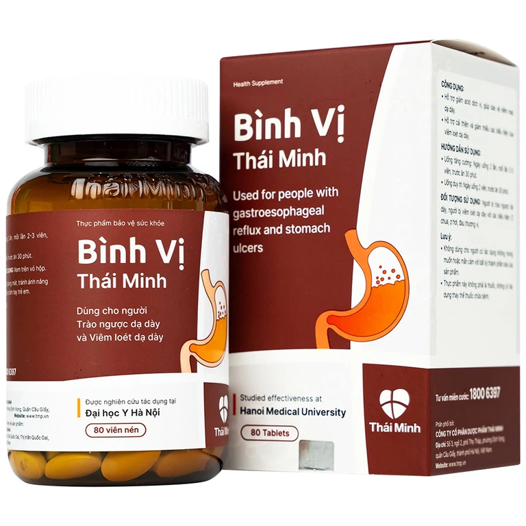 Viên uống Bình Vị Thái Minh – Hộp 80 viên