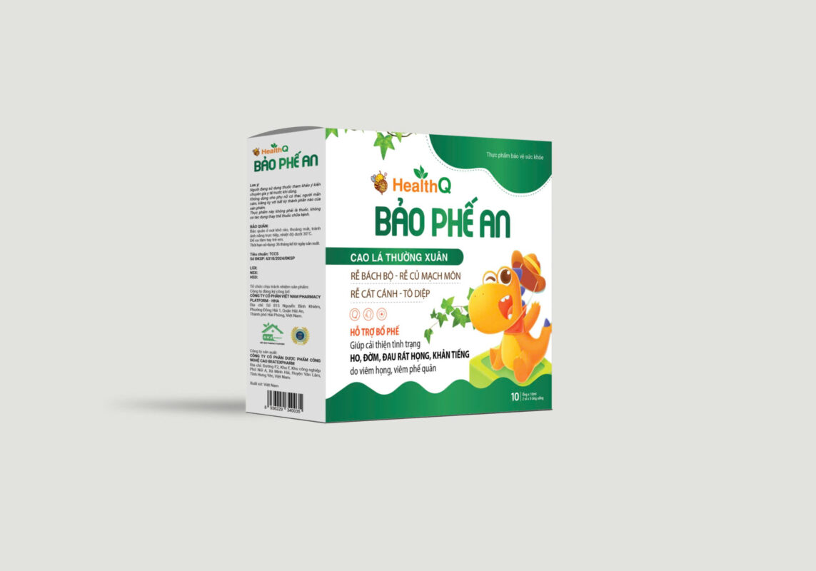 Dung dịch uống HealthQ Bảo Phế An – Hộp 20 ống x 10ml