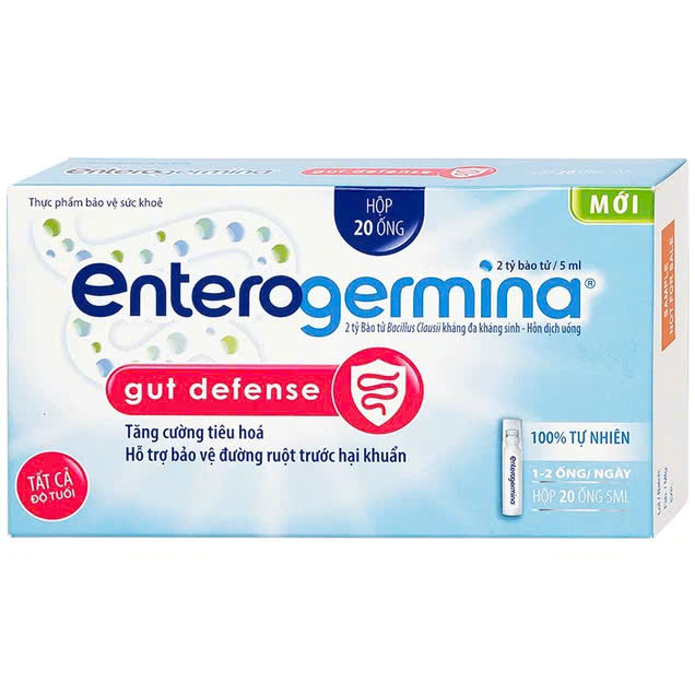 Men vi sinh Enterogermina – Hộp 20 ống